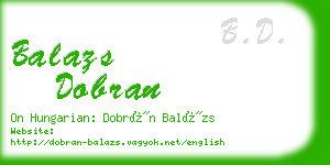 balazs dobran business card